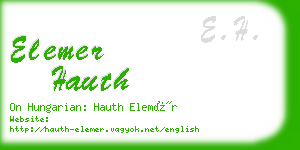 elemer hauth business card